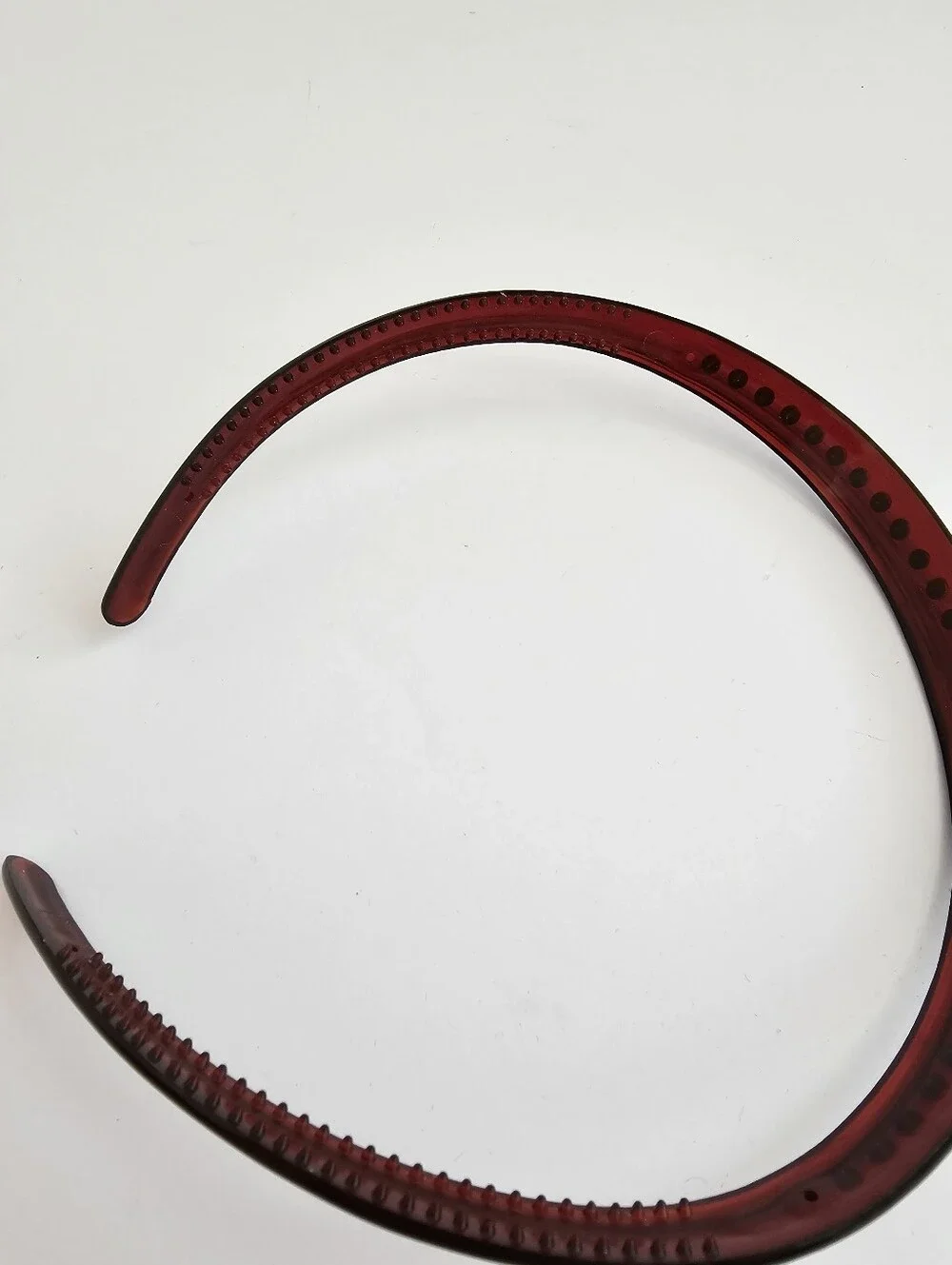 Vintage Rhinestone Faux Tortoiseshell Headband Translucent Burgundy Amber